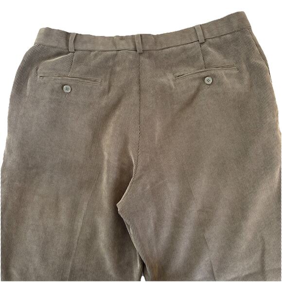 Vintage Haband's Lions Den Men's 36 Medium Green Corduroy Pants Stretch Waist - Picture 4 of 11